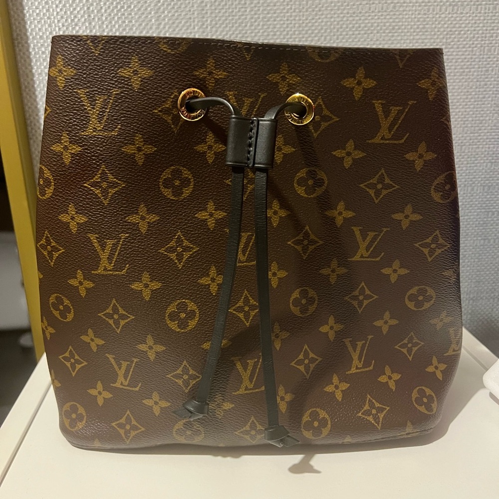 Authentic Louis Vuitton Brown and Gold Monogram Shoulder Bag